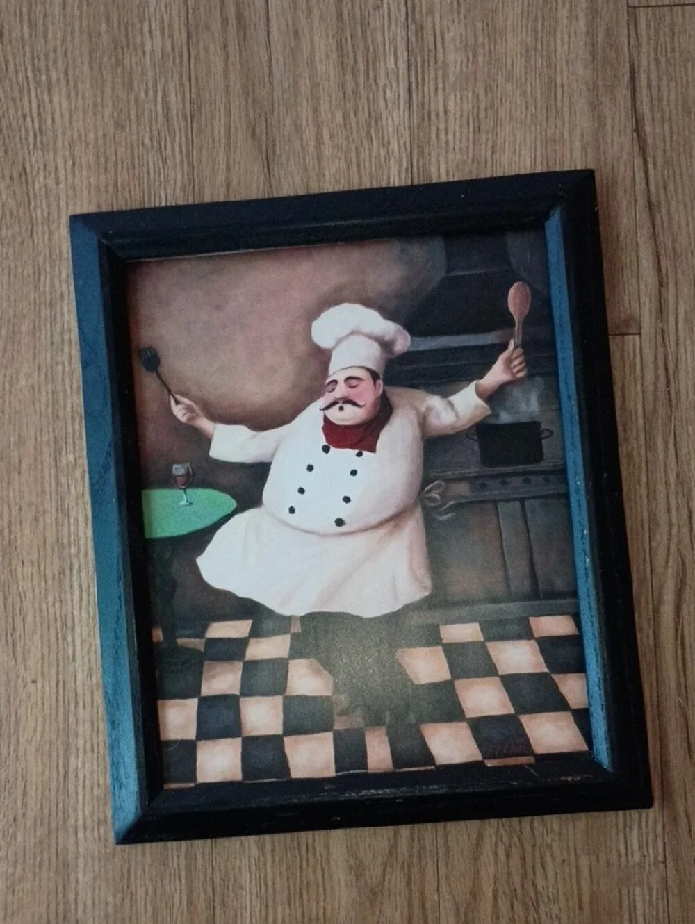 Chef Wall Art Prints Set - Black Framed Kitchen Décor